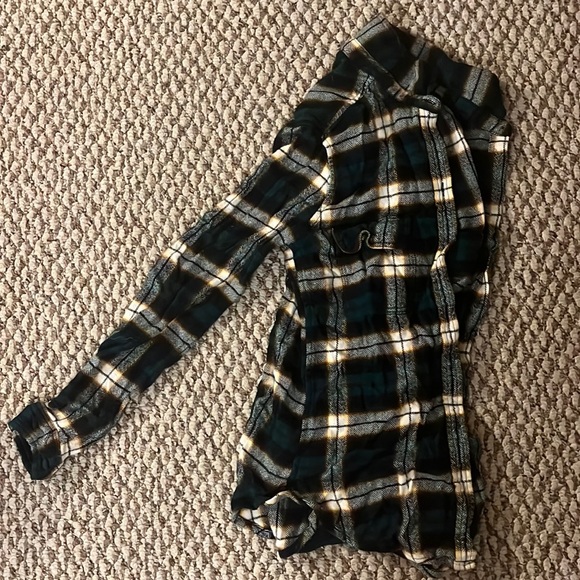 green/white american eagle flannel : size small - Picture 1 of 4